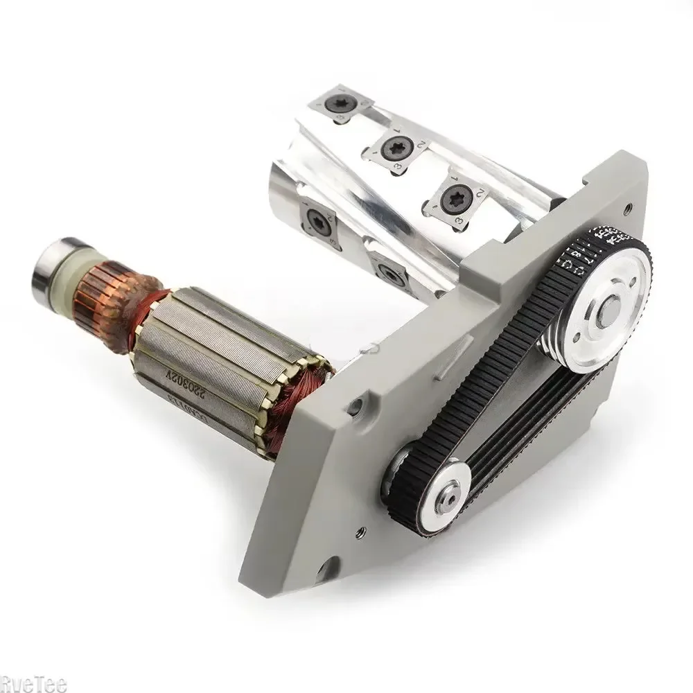 Aluminum Alloy Spiral Knife Shaft for Electric Hand Planer, Woodworking Cross‑Cut Spiral Cutter Accessory