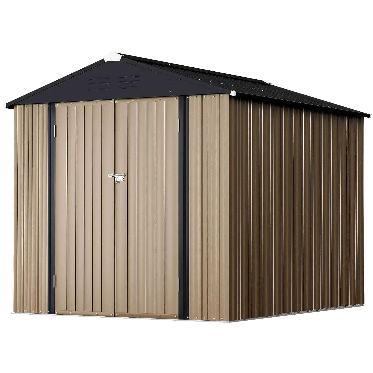 6x4 FT Metal Outdoor Storage Shed with Lockable Door Waterproof Garden Tool Shed for Backyard Patio Lawn, Customized
