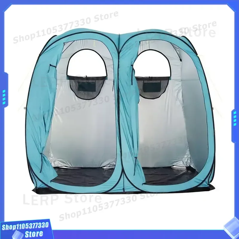 Instant Portable Pop up Outdoor Camping Bathroom Two Room Privacy Shower Tent for Camping With Storage Bag