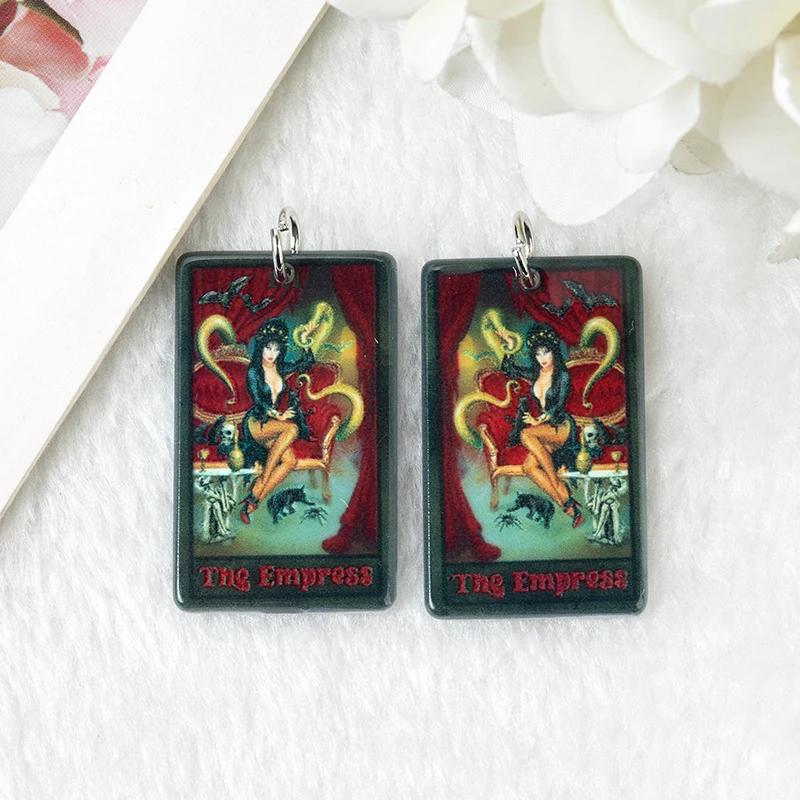 14 Stuks 39*24 Mm Tarot Card Charms Magische Waarzeggerij Ambachten Acryl Board Zon Maan En Liefhebbers Sieraden diy Accessoires