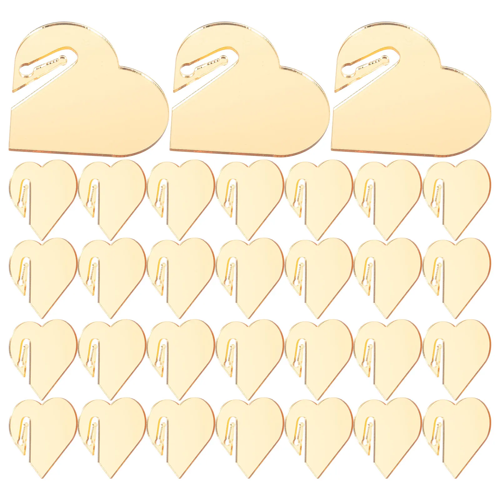 

50pcs Acrylic Drink Tags Heart Shaped Markers Golden 5x4 5x0 15 Reusable Party Dinner Cup Stickers Bar Tools