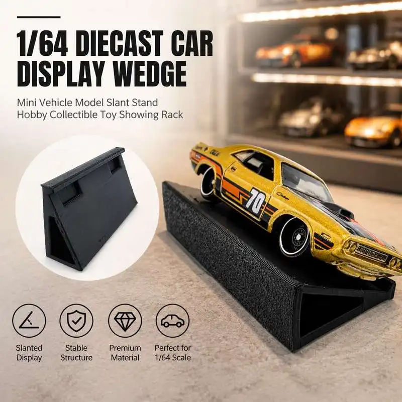 1 64 Diecast Car Display Wedge Mini Vehicle Model Slant Stand Hobby Collectible Toy Showing Rack