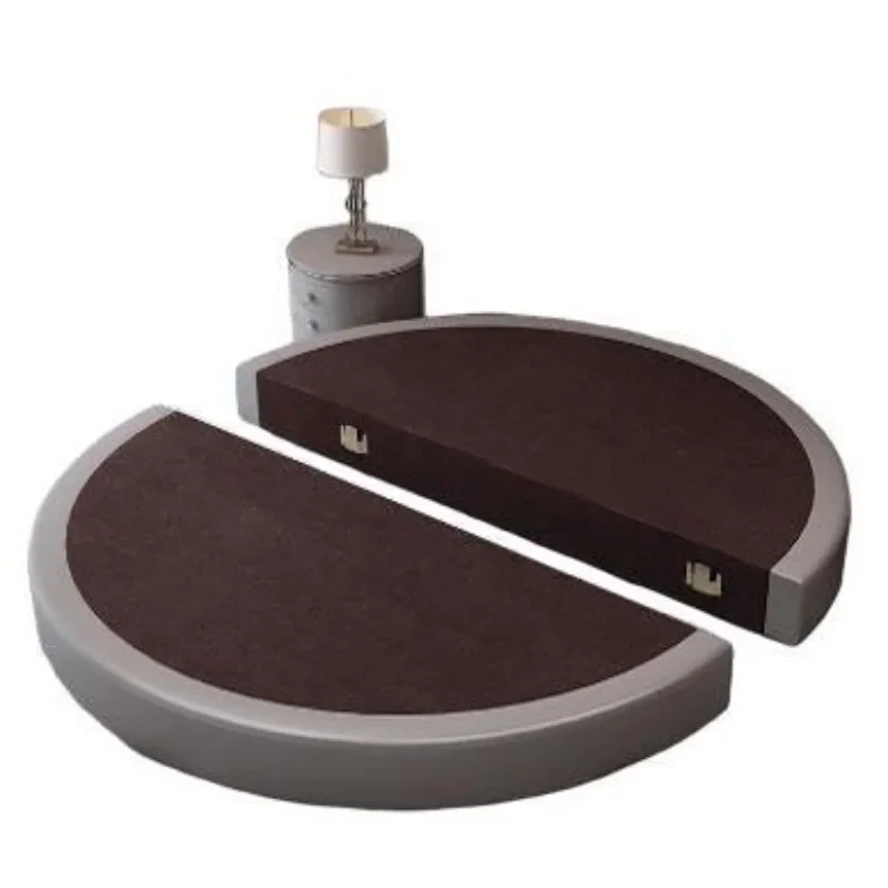 No bedside round base round bed modern simple no back master bedroom double  small apartment couple hotel  frame