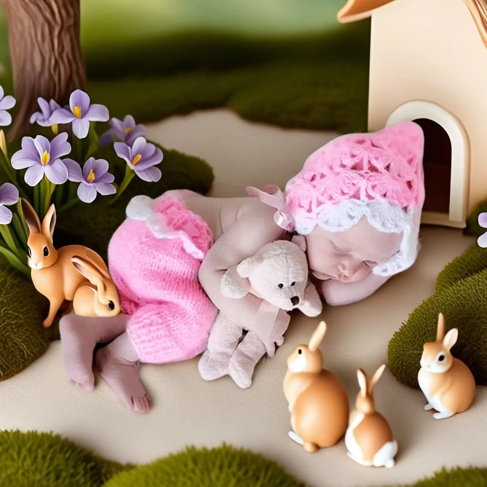 Baby Photography Clothing Cute Baby Photography Powder Set Clothes