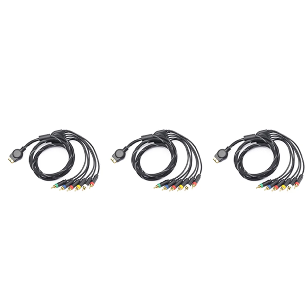 3X Suitable for PS2/PS3 Component Cable 1.8M Suitable for PS 2/3 High Resolution Game Cable Accessories