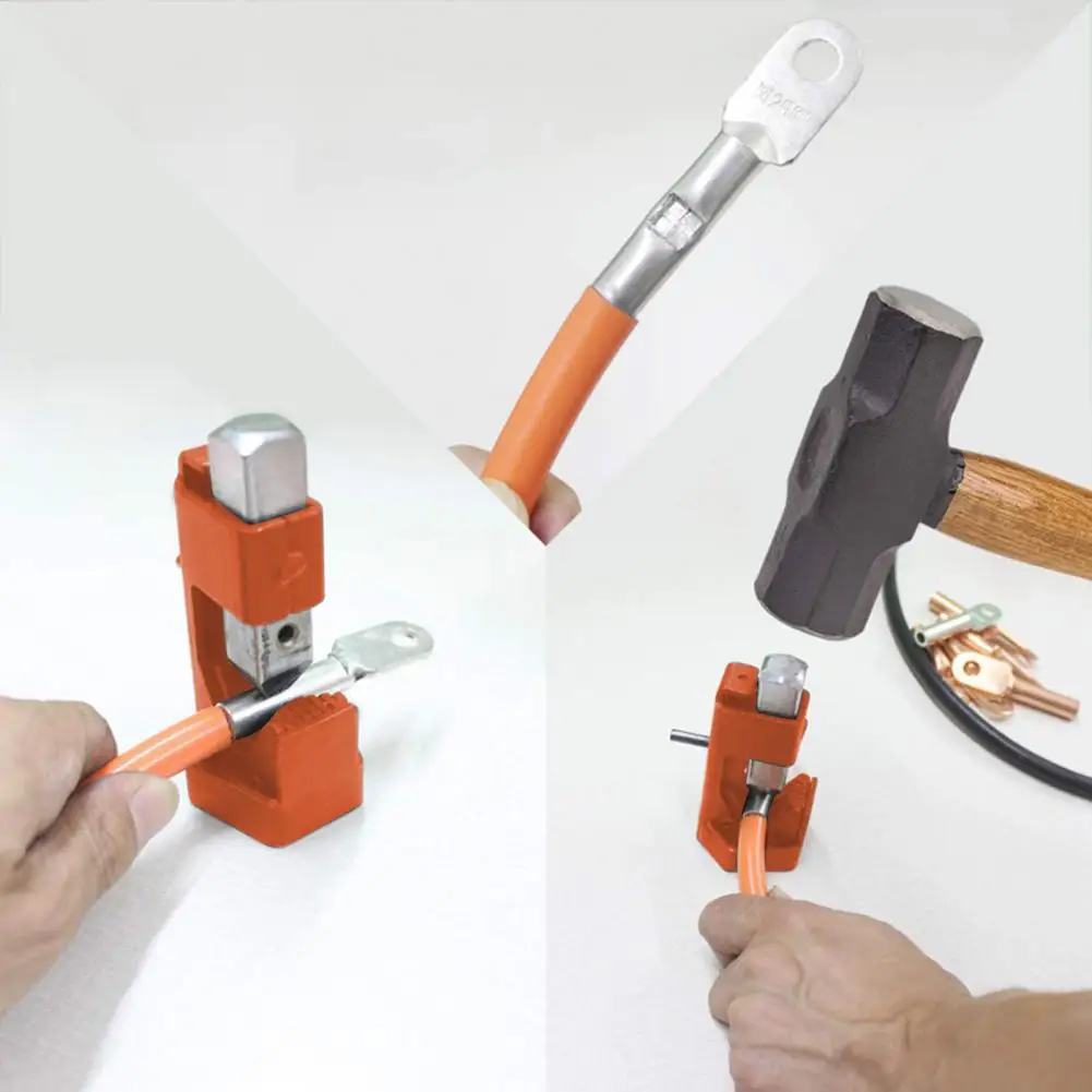 Multi-purpose Crimping Tool Portable Hammer Crimper Wire Terminal Tool for Electricians Battery Crimping Plier for Wide Usage