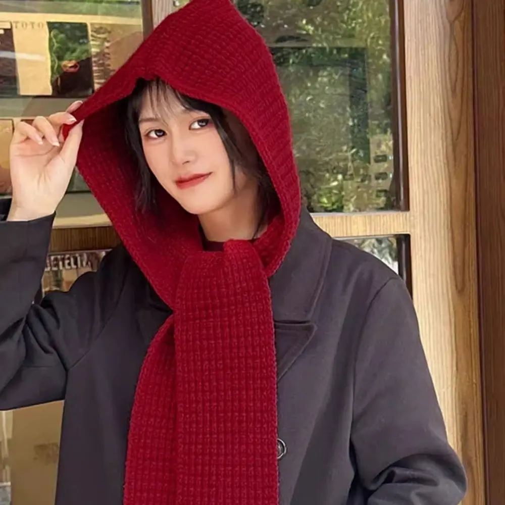 دائم محبوك المرأة بالاكلافا قبعة رشاقته الأذن حامي الشتاء وشاح قبعة غطاء الرقبة وشاح مقنعين قبعات شتاء دافئ