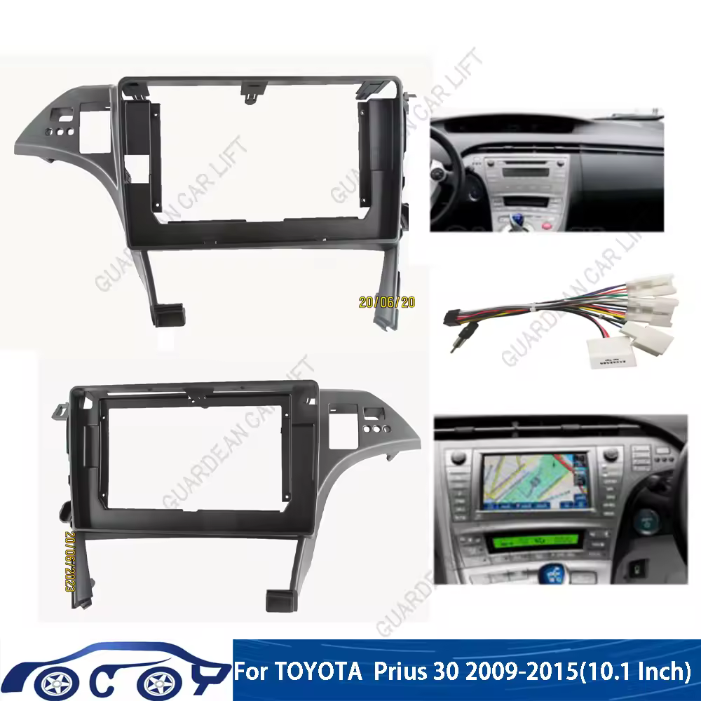 10 אינץ רכב רדיו Fascia עבור טויוטה פריוס 30 2009-2015 אנדרואיד סטריאו MP5 GPS נגן 2 דין ראש יחידת פנל מארז מסגרת להתקין