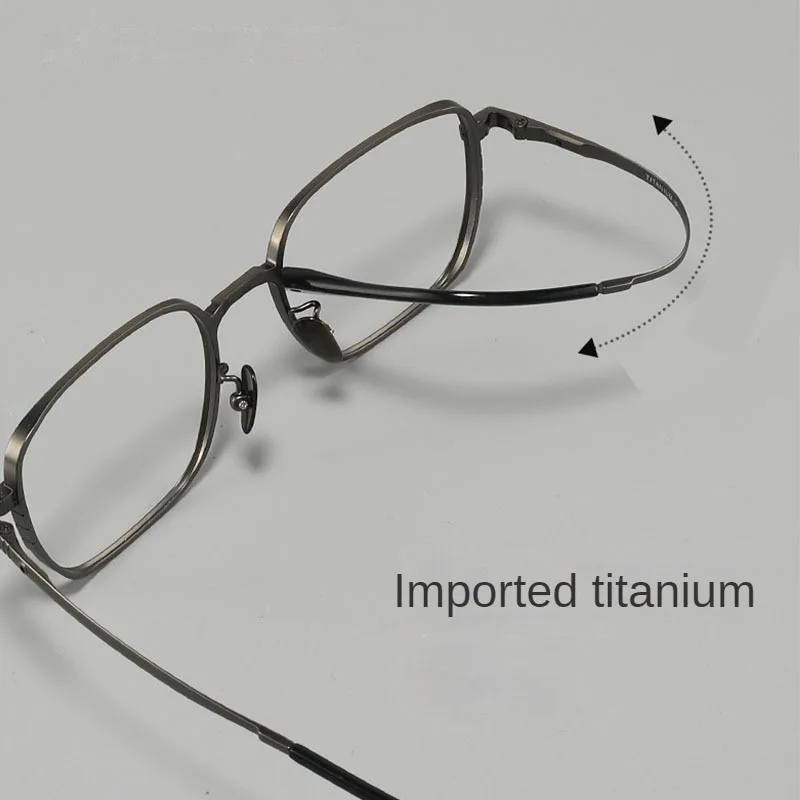 High Quality Handmade Titanium Eyeglass Frames For Men And Women Luxurious Retro Style Large Frame Thick Edged Eyeglass