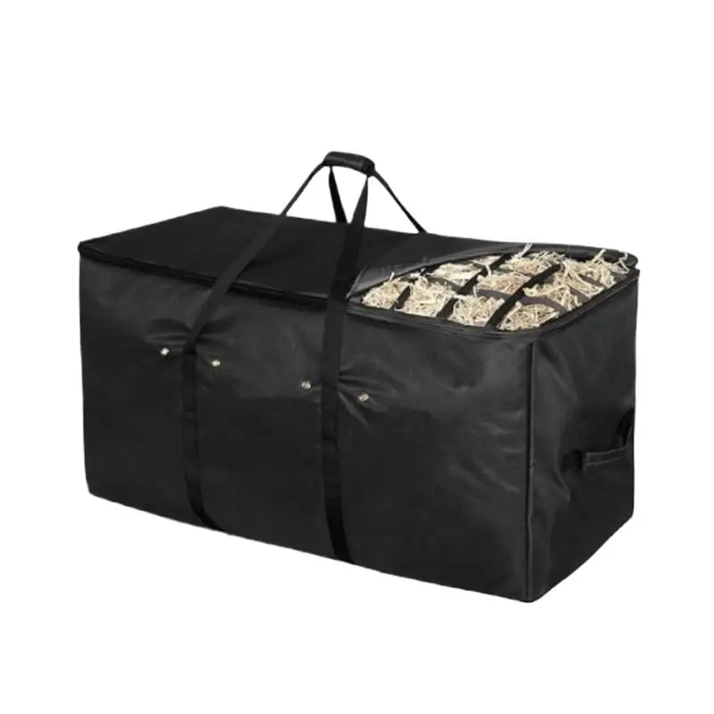 

Hay Bale Storage Bag Heavy Duty Oxford Hay Bale Bag Extra Large Tote Waterproof With Top Slow Feed Design For Barn Stable