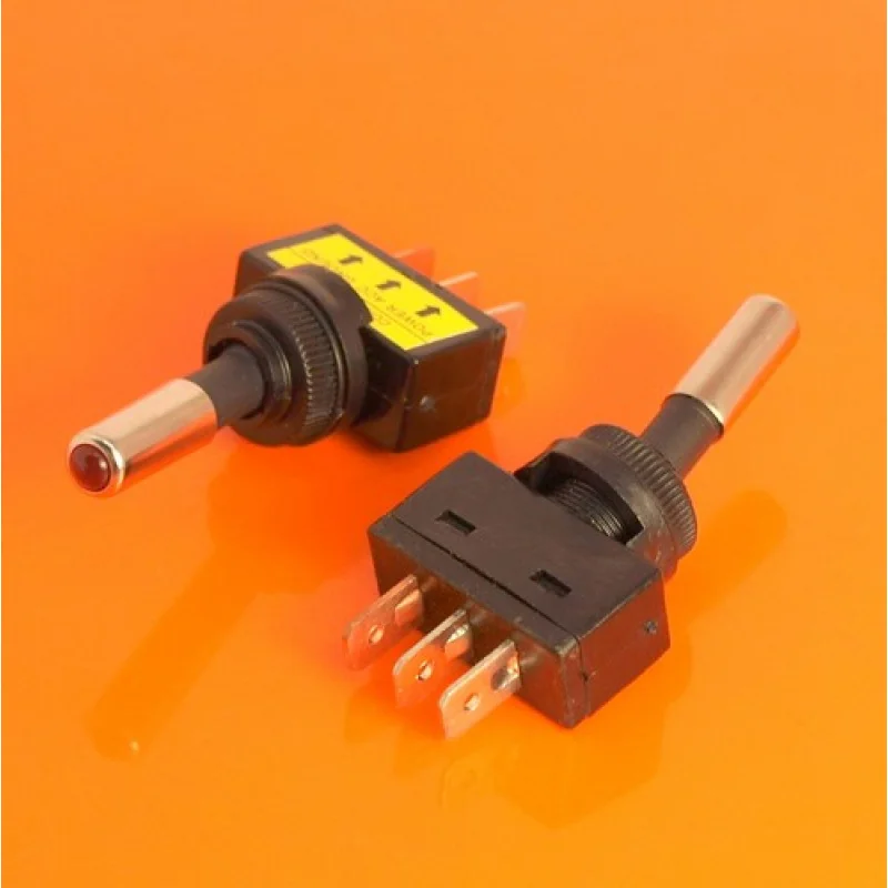 1/10PCS Quality LED Toggle Switch On/Off Rectangle 3 Pin 12V 20A Panel Car Van Dash SPST