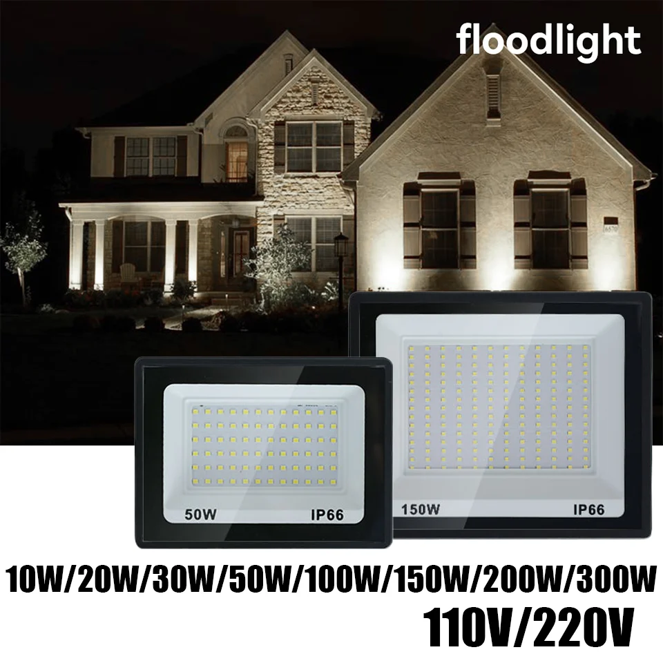 

LED Floodlight PIR Motion Sensor Wall Light AC110V/220V Outdoor 50W 100W 150W 200W 300W IP66 Waterproof LED Spotlight For Garden