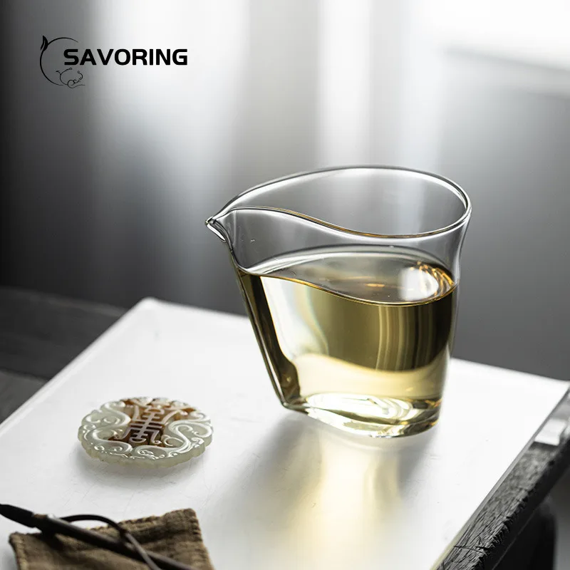 

Heat Resistant Glass Chhai Fair Cup Puer Tea Cup Divide Tea Aesthetic Cups for Tea Drinking Tea Japanese Justice Cup Sea Teacup