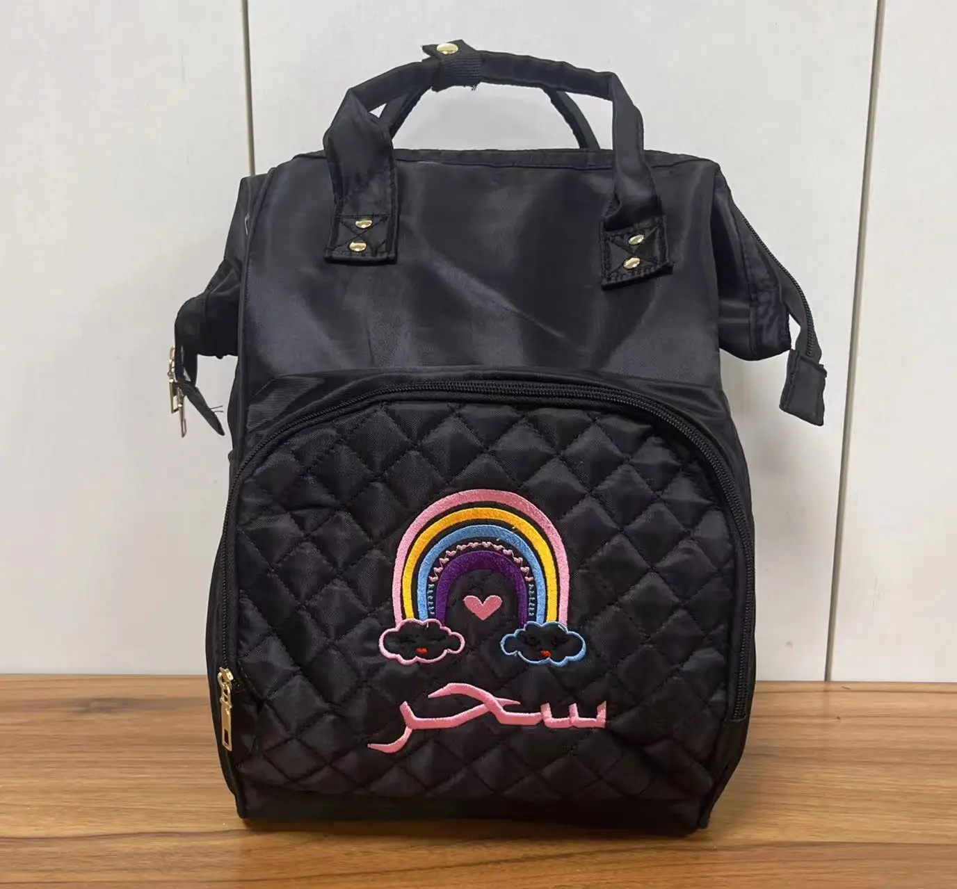 Personal isierte Ihren Namen Regenbogen große Kapazität Reise Multifunktion rucksack für Mutter Baby Taschen wasserdichten großen Rucksack