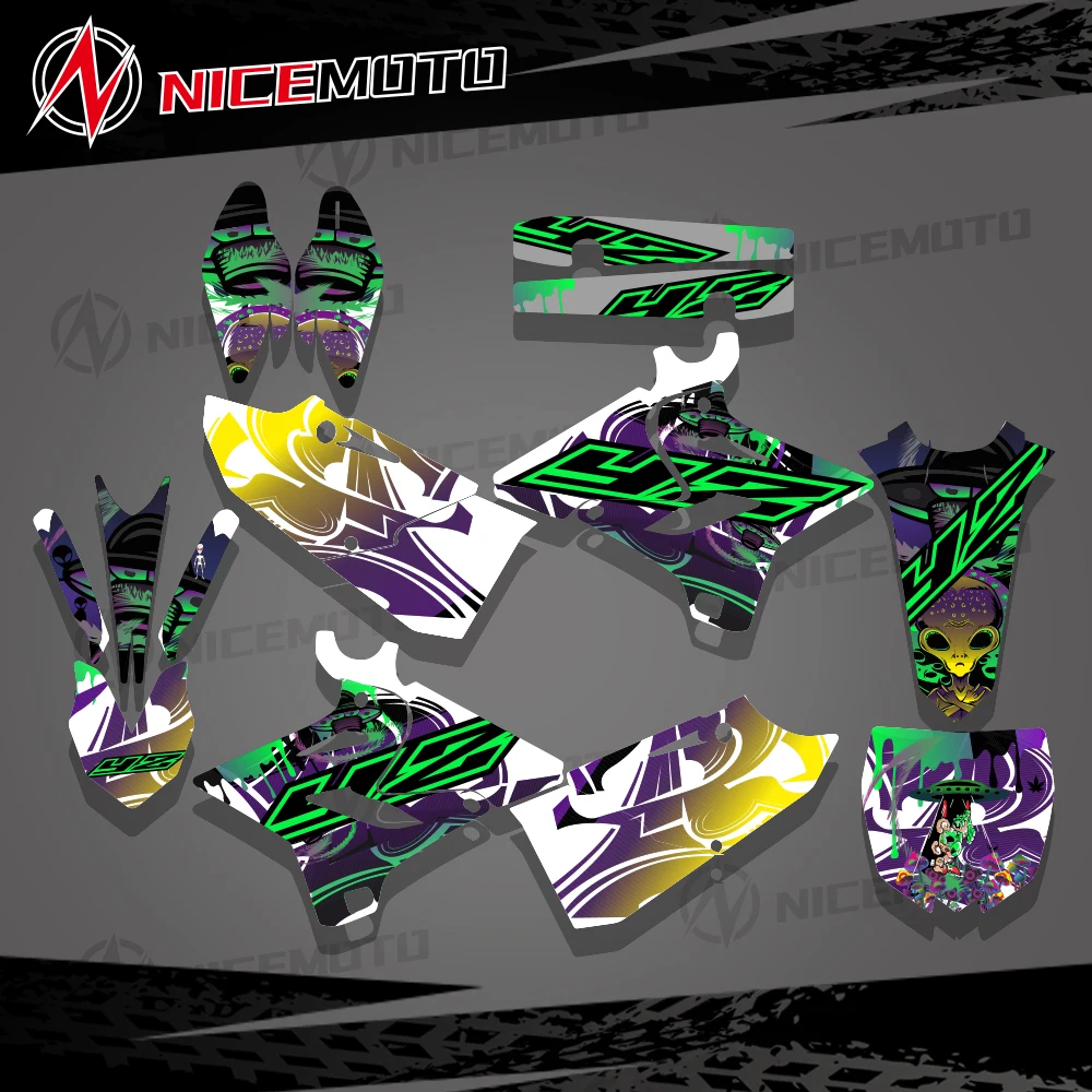 

For YAMAHA 2015 - 2021 YZ125 YZ250 2016-2021 YZ250X Full Graphics Decal Stickers Kits Number Name Custom