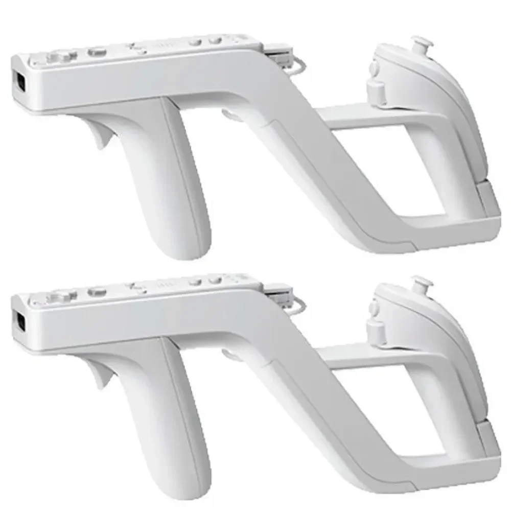 Juegos de disparos Retrogame, controlador de pistola Zapper, pistola de disparos de juguete para Nintendo Wii Nunchuk Motion Plus, juego de control remoto Jan3