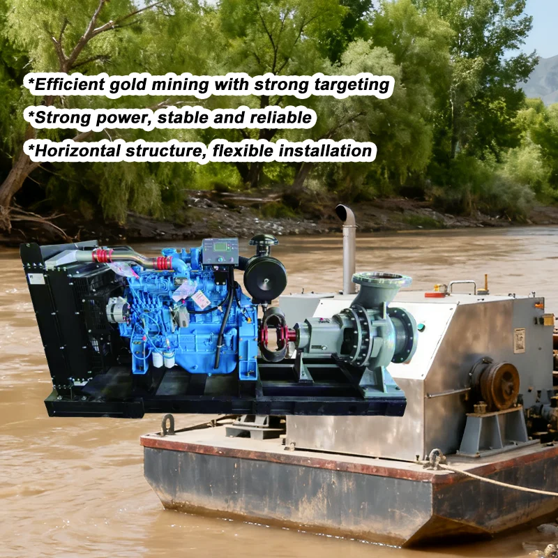 8 Inch Diesel Mining Slurry Pump Wear Resistant For Gold Plant Tailings Recovery