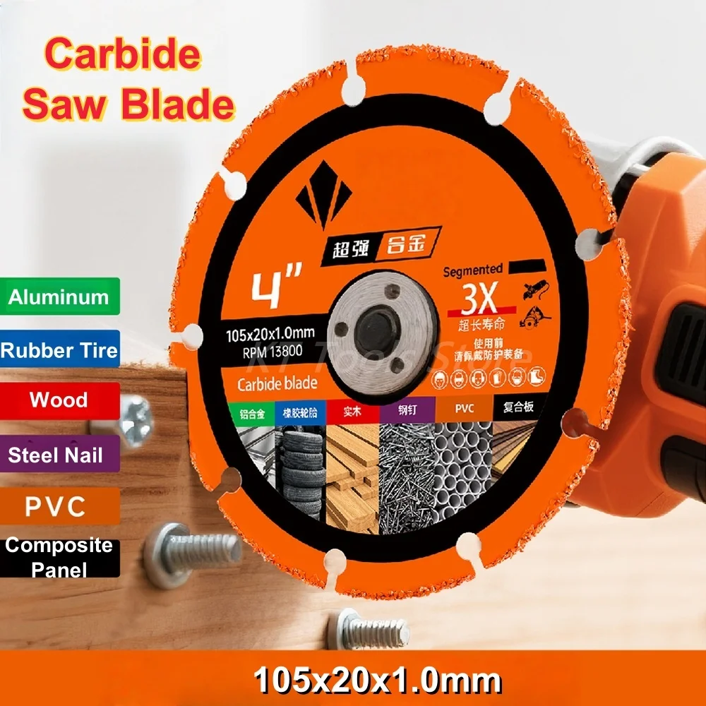 

105 мм алмазные пилы для деревообработки, отрезные диски для твердой древесины для угловых шлифовальных станков, дисковая пила по дереву, ПВХ, алюминиевый сплав
