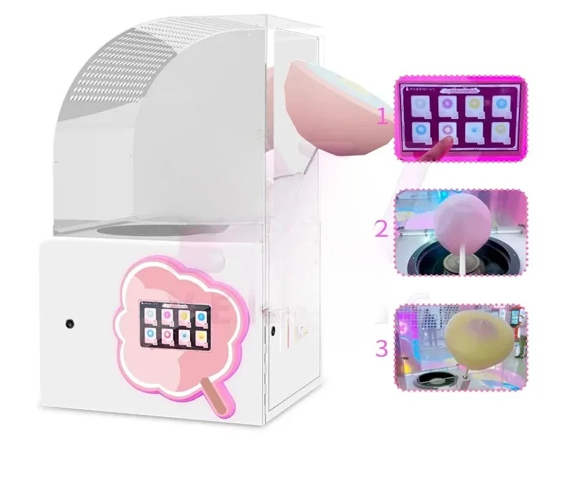 Mini Marshmallow Machine for Portable Lightweight Use with 8 Flower Types Quick ROI Ideal for Tourist Attractions