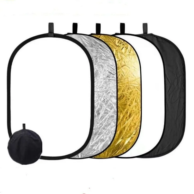 60x90cm 90x120cm 5 in 1 Photography Reflector Collapsible Portable Oval Light Diffuser Studio Multi Photo Outdoor Handhold