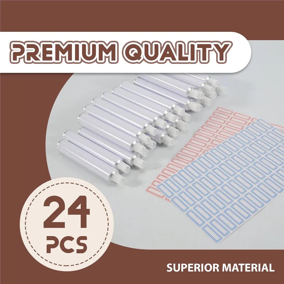 OK 24 Pcs Empty Aluminum Paint Tubes 20 Ml Paint Tubes for Making Paint and Store Remaining Paint Acrylic Oil