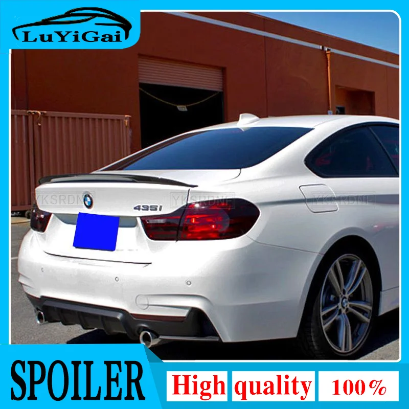 For BMW F32 4 Series 428i 435i 2 Dr For Coupe 2013-2019 P Style F32 ABS / Carbon Fiber Car Trunk Boot Lip Spoiler Wing Lid Big