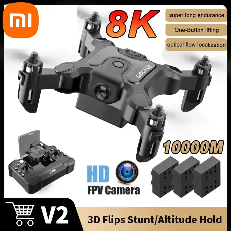 

Xiaomi V2 Мини Дрон с Камерой 4K 1080P HD БПЛА WiFi Fpv Удержание Высоты Складной RC Квадрокоптер Дрон Детские Игрушки Подарок