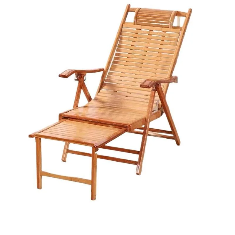 

Reclining chair folding adult bamboo rocking chair, leisure chair