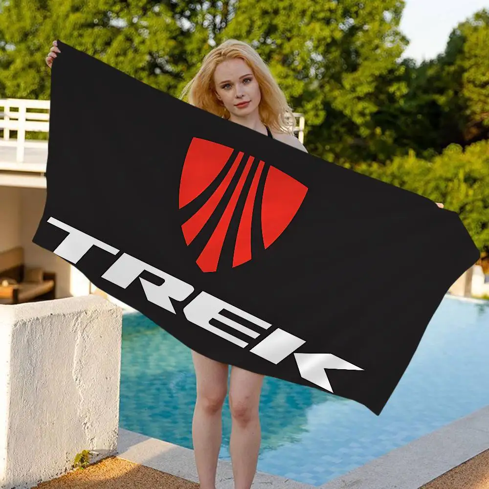 T-TrekS LOGO Bath Towel Microfiber Soft Water Absorbing Breathable For Girl Kids Decorative Cartoon Beach Towel