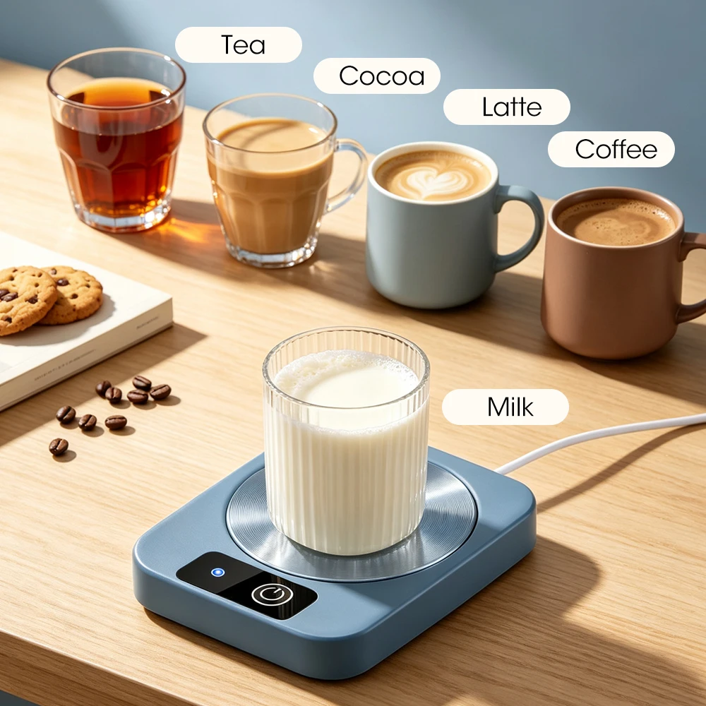 Mug Warmer USB Coffee Mug Warmer 45°C Smart Cup Warmer Coaster Constant Temperature Beverage Warmer for Tea Milk Office image 4