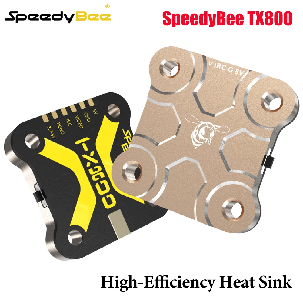 

Видеопередатчик SpeedyBee TX800 VTX 5.8G 48CH с высокоэффективным радиатором, режимом PitMode, мощностью 25/200/400/800 мВт для FPV-дронов и радиоуправляемых гоночных квадрокоптеров