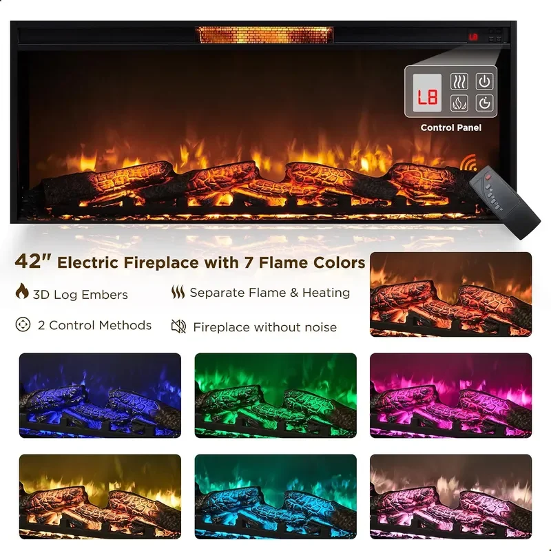 70 Farmhouse Fireplace TV Stand for TVs Up to 80 Antique White