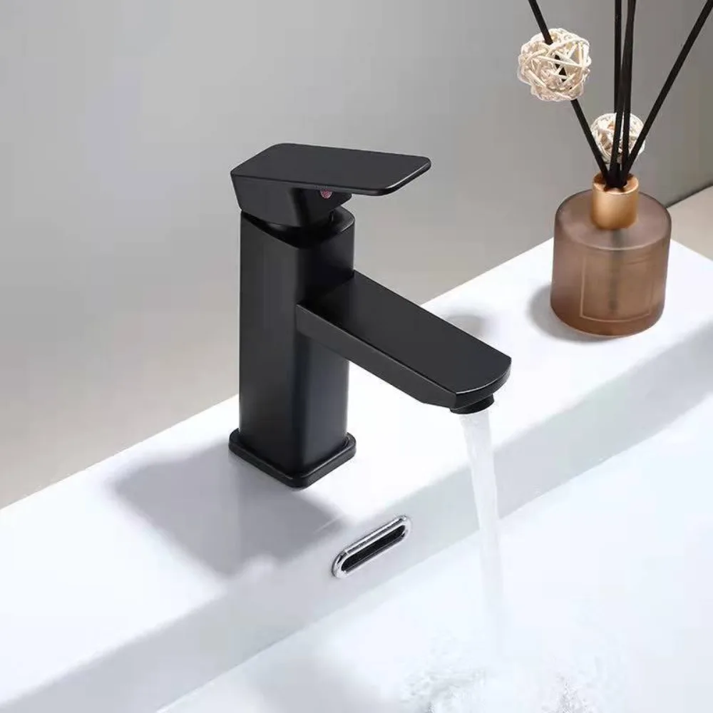 Black Bathroom Faucets Hot and Cold Mixer Faucets Vanity Bathroom Kitchen Deck Mounted Bathroom Sink Faucets