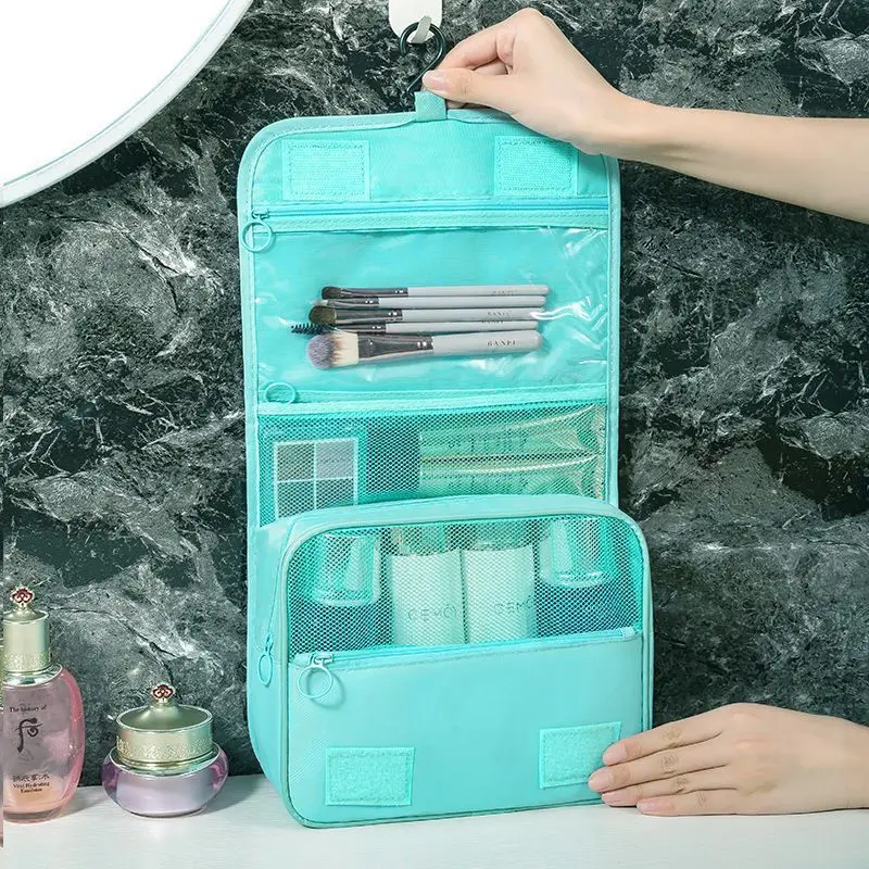 HOMEFISH Multifunktionale Haken-Waschtasche, Tragbare Kosmetik-Aufbewahrungstasche für Reisen – Detail 1