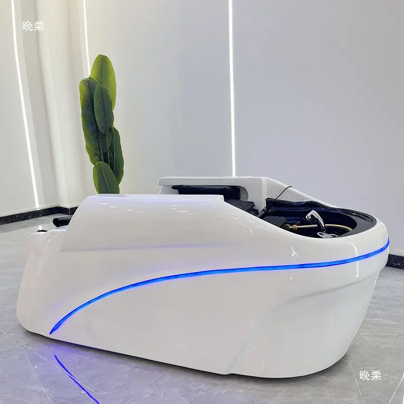 Automatic massage shampoo bed barber shop hair salon flushing bedside treatment fumigation massage integrated shampoo