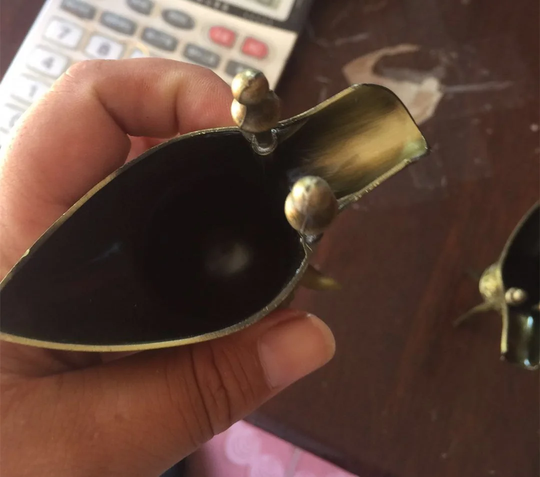 Retro Triangle Wine Cup Bronze glass Ancient Chinese Emperor Vessel Goblet