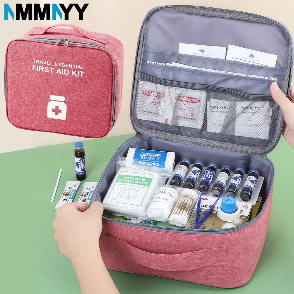 

1PCS First Aid Bag Empty, Emergency Medic Trauma Bag, Medicine Bag for Traveling Home Hiking Camping Car Office