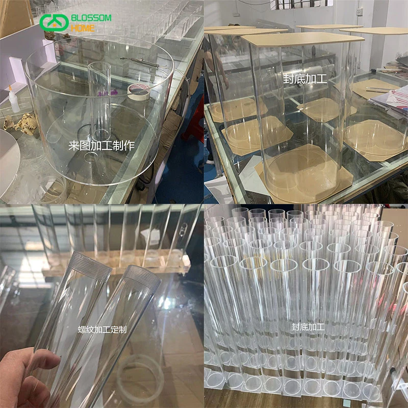 80mm OD x 70mm ID Transparent Round Acrylic Tube Plexiglass PMMA Material Through Pipe 250mm Length