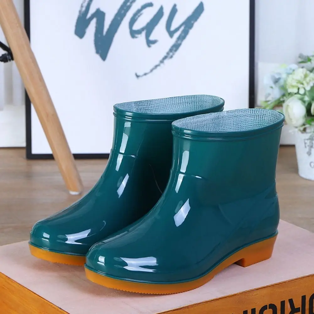 Rutschfeste Damen-Kurzregenstiefel, Wasserdichte Leichte Garten-Regenschuhe, Langlebige Niedrige Wasserschuhe für Outdoor, Küche, Arbeit – Detail 14