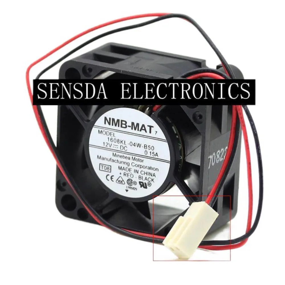 

For NMB 1608KL-04W-B50 4020 40*40*20mm 12V 0.15A double ball bearing axial cooling fan