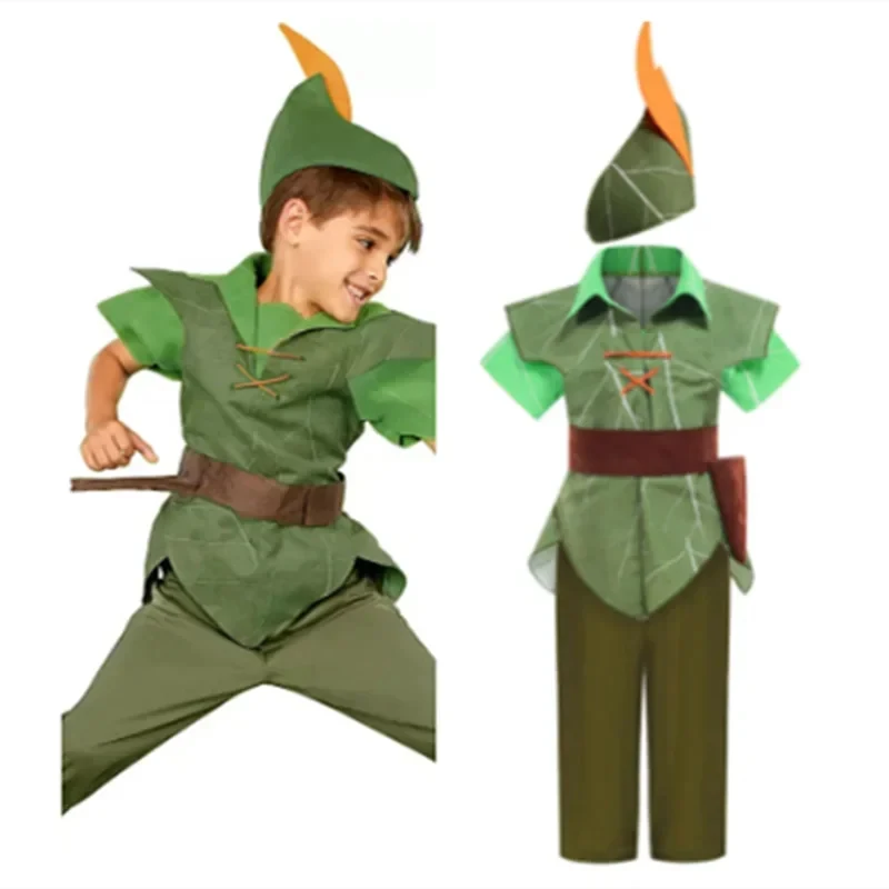 ❤ 2026 ★   Nuevo Disfraz de Cossky para Halloween 2022, Disfraz de Elfo para Niños, Disfraz de Robin para Halloween, Disfraz de Peter Pan para Navidad y Carnaval ❤