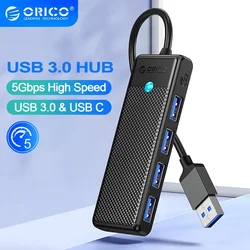 ORICO Usb Hub 3 0 Hub Usb Splitter Several Ports Multi 3.0 Usb Hub Type C Splitter Extensor Computer Accessories usb For Home