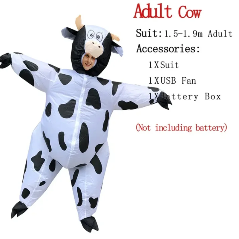 Cow Inflatable Monster Costume Scary Blow Up Cosplay Inflatable Costume For Adult Halloween  Christmas Party Festival Stage