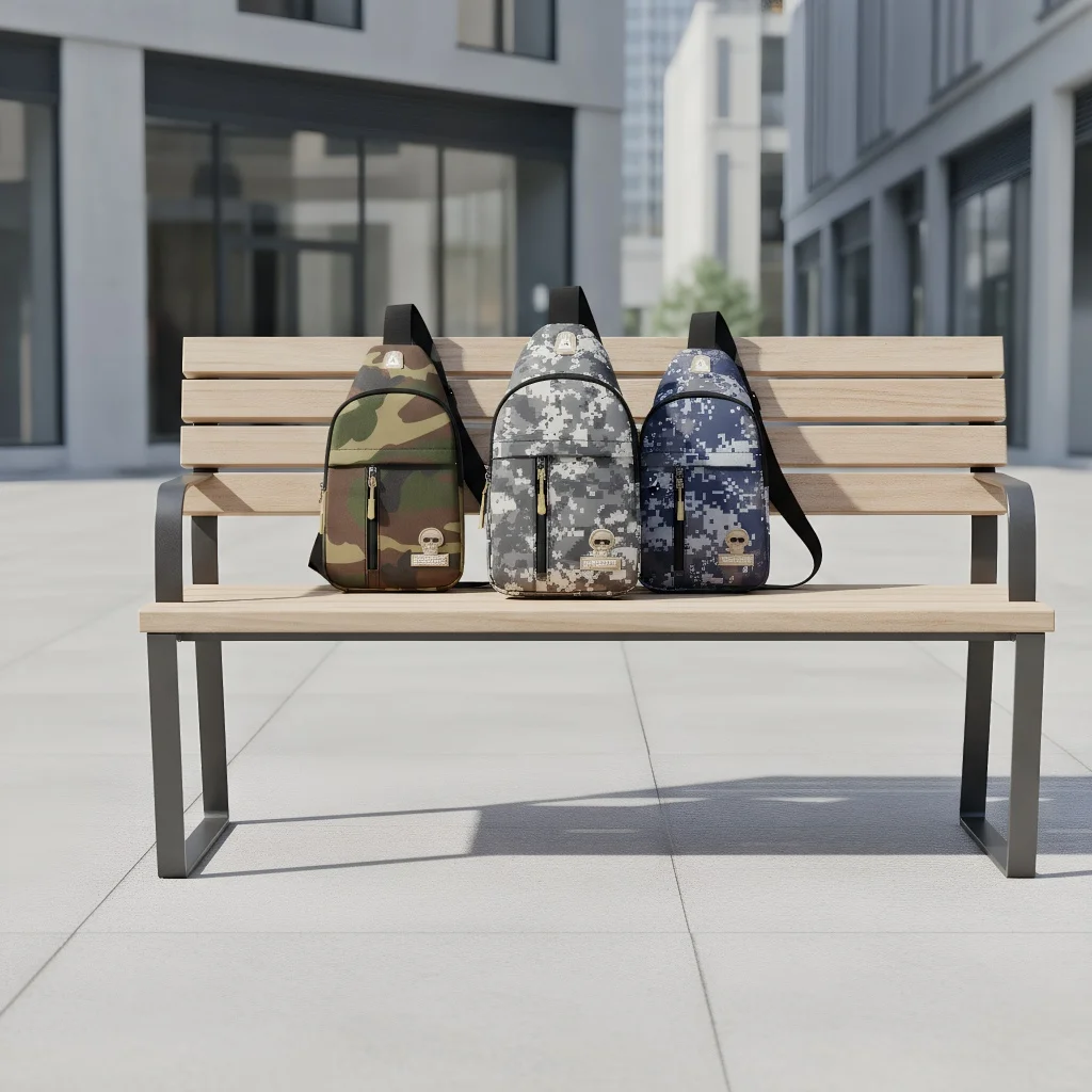 

​​Men's Adjustable Chest Bag - Outdoor Mountaineering Cycling One-Shoulder Slant Crossbody Oxford Cloth Bag​​