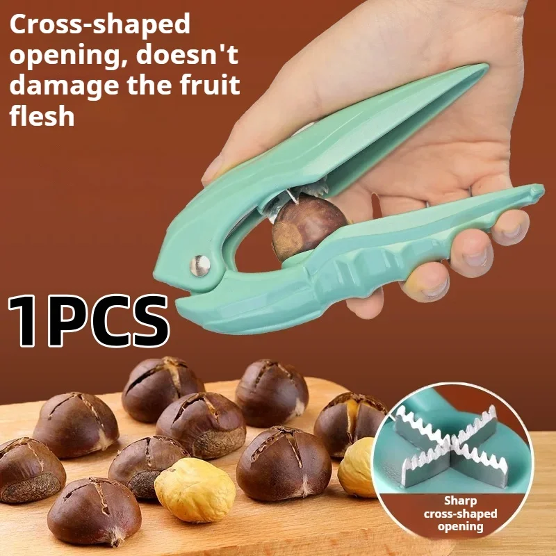 Multifunctional Chestnut Clip Nutcracker Opener Walnut Sheller Nut Cutter Chestnut Shelling Tool Kitchen Gadget