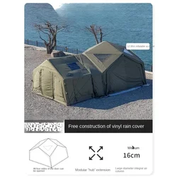 Nadmuchiwany namiot Coody Outdoor Camping Overnight Camping Stacja przyłączeniowa Model bawełniany