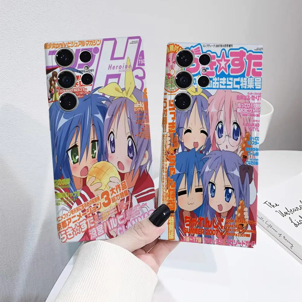 

L-Lucky StarS Phone Case for Samsung S25 Film Shell GalaxyS24Ultra 23plus S22 21 A56 36 26 16 Luxury Cover