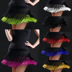 Adult Lady dance dance skirt women's double tassel Latin dance skirt fringed skirt contains