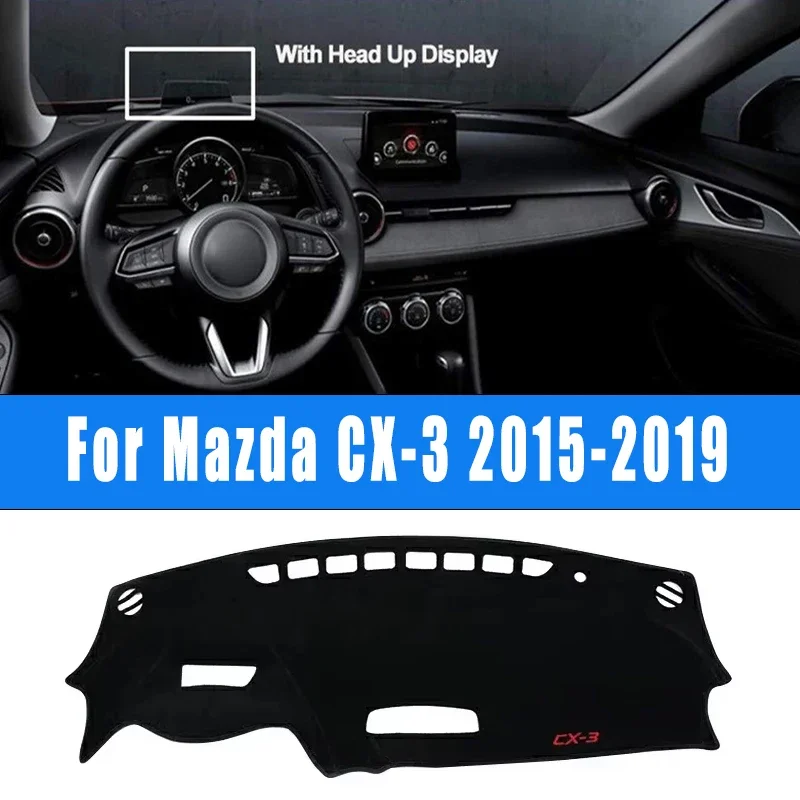 

Car Dashboard Mat Dash Covers Sun Shade Non-slip Pad Interior Accessories For Mazda CX-3 CX3 2015-2019 2016 2017 2018