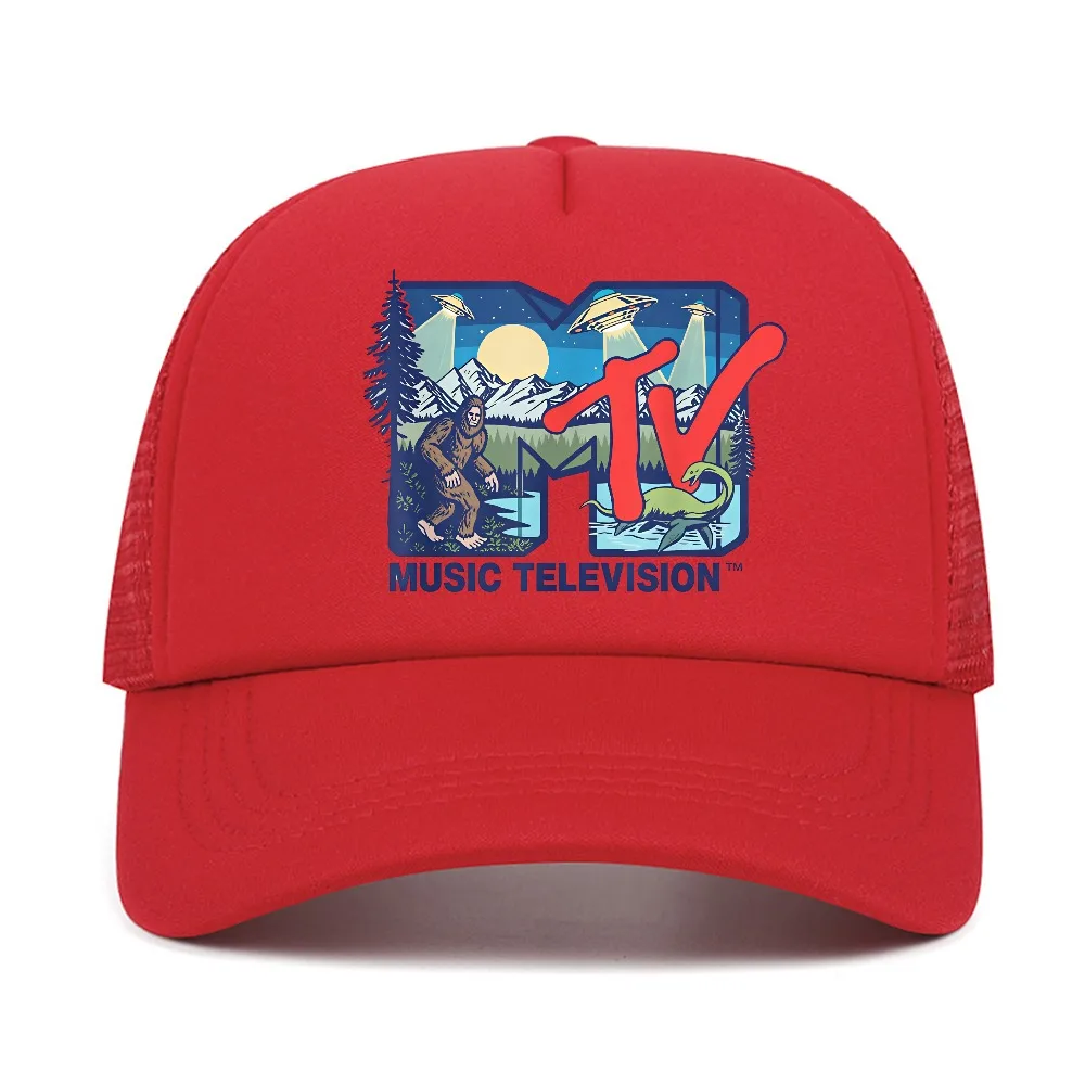 Rock Hip Hop Tv hat Summer Unisex baseball cap Cryptid Mtv Music Television hats Featuring Bigfoot UFO Aliens Nessie man caps 4